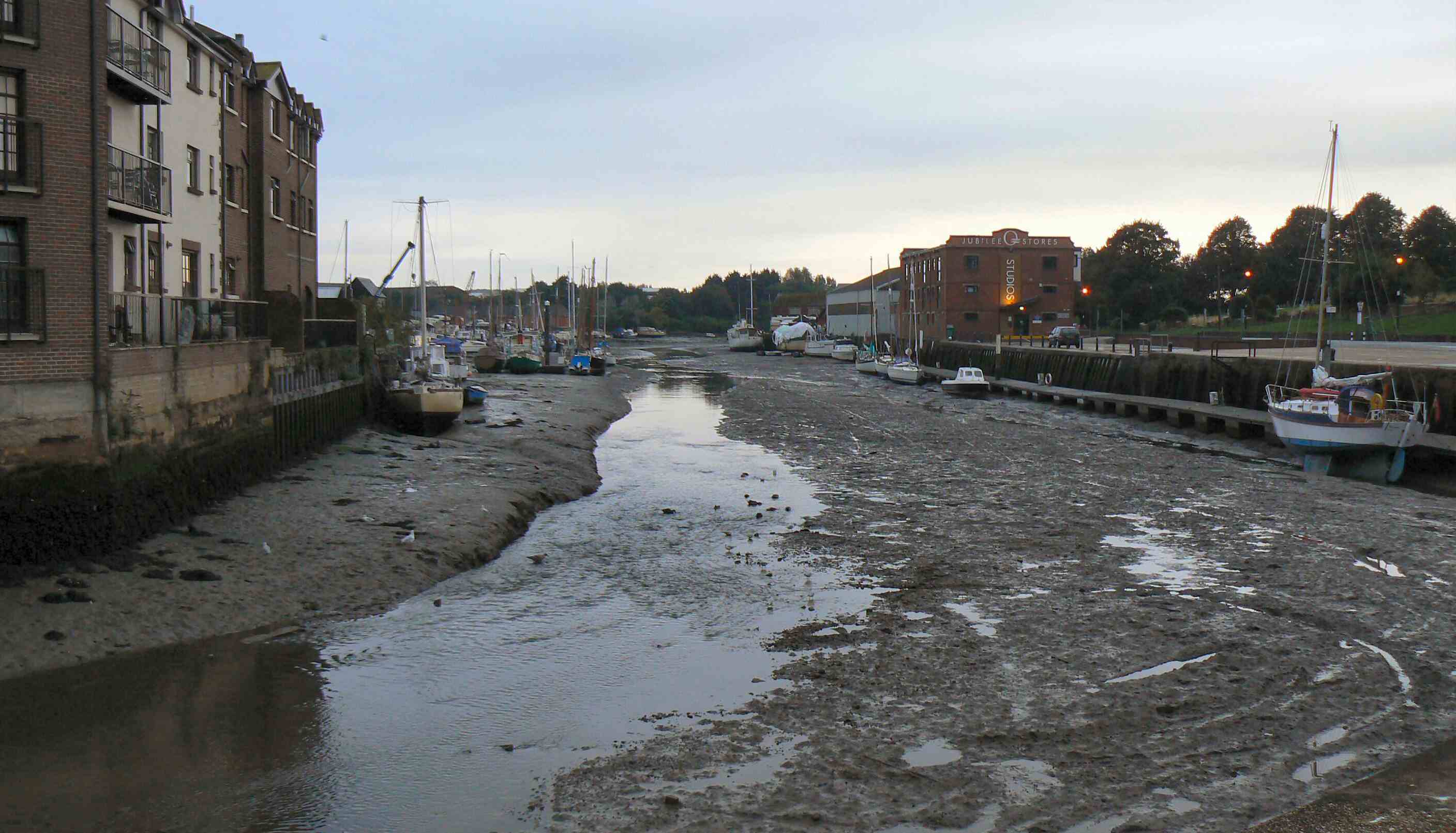 The channel within Newport Harbour