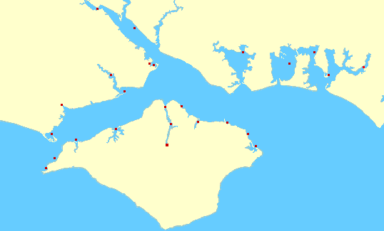 Clickable map of the Solent