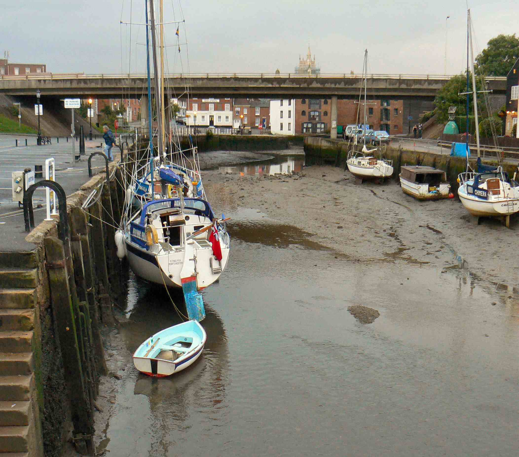 The view to the south from the quay